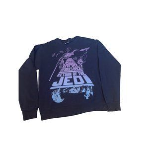 Star Wars Sweatshirt Mens Large The Empire Strikes Back Black Crew Neck Pullover